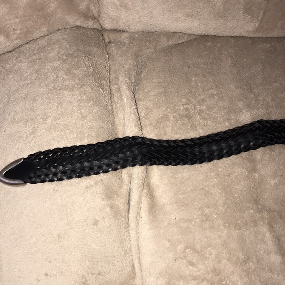 Black braided belt with silver hardware 36” 💕 - Picture 3 of 5
